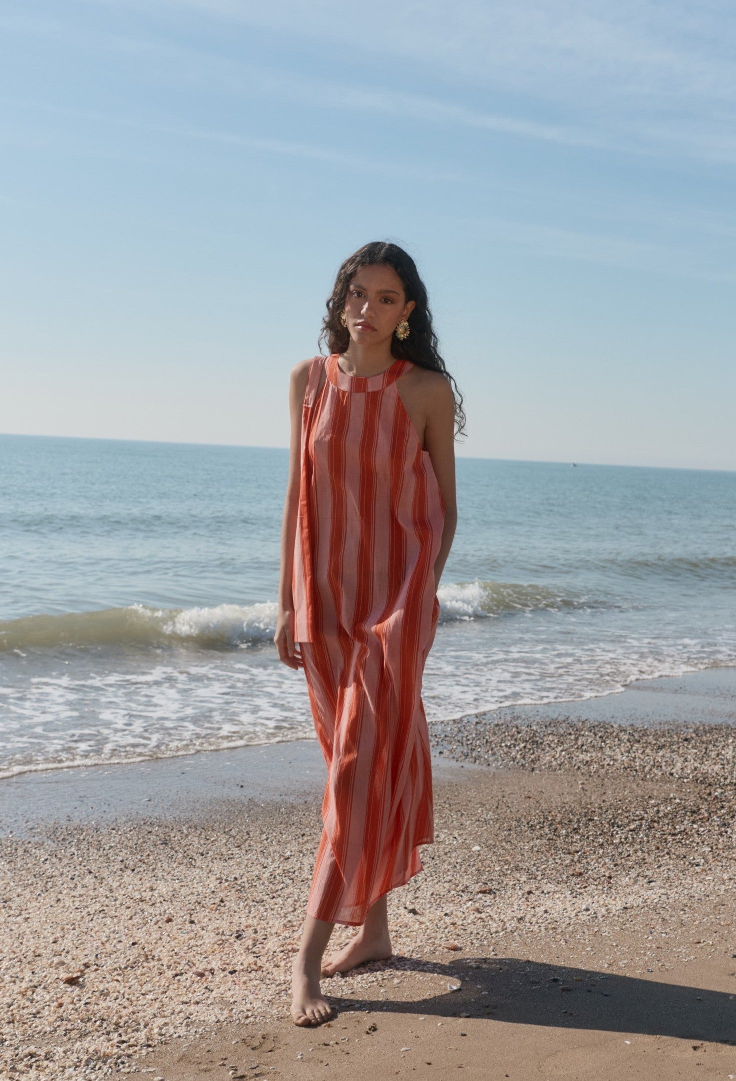 Halter Stripes Dress – Babbaki
