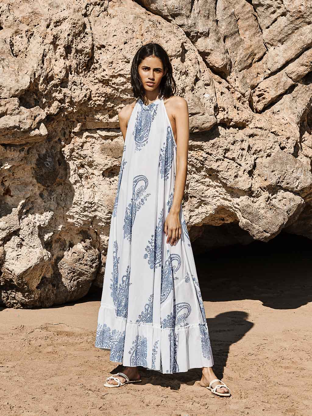 paisley print halter dress – Babbaki Smith & Nephew Exu-Dry Aurorae Size/Height:M/170