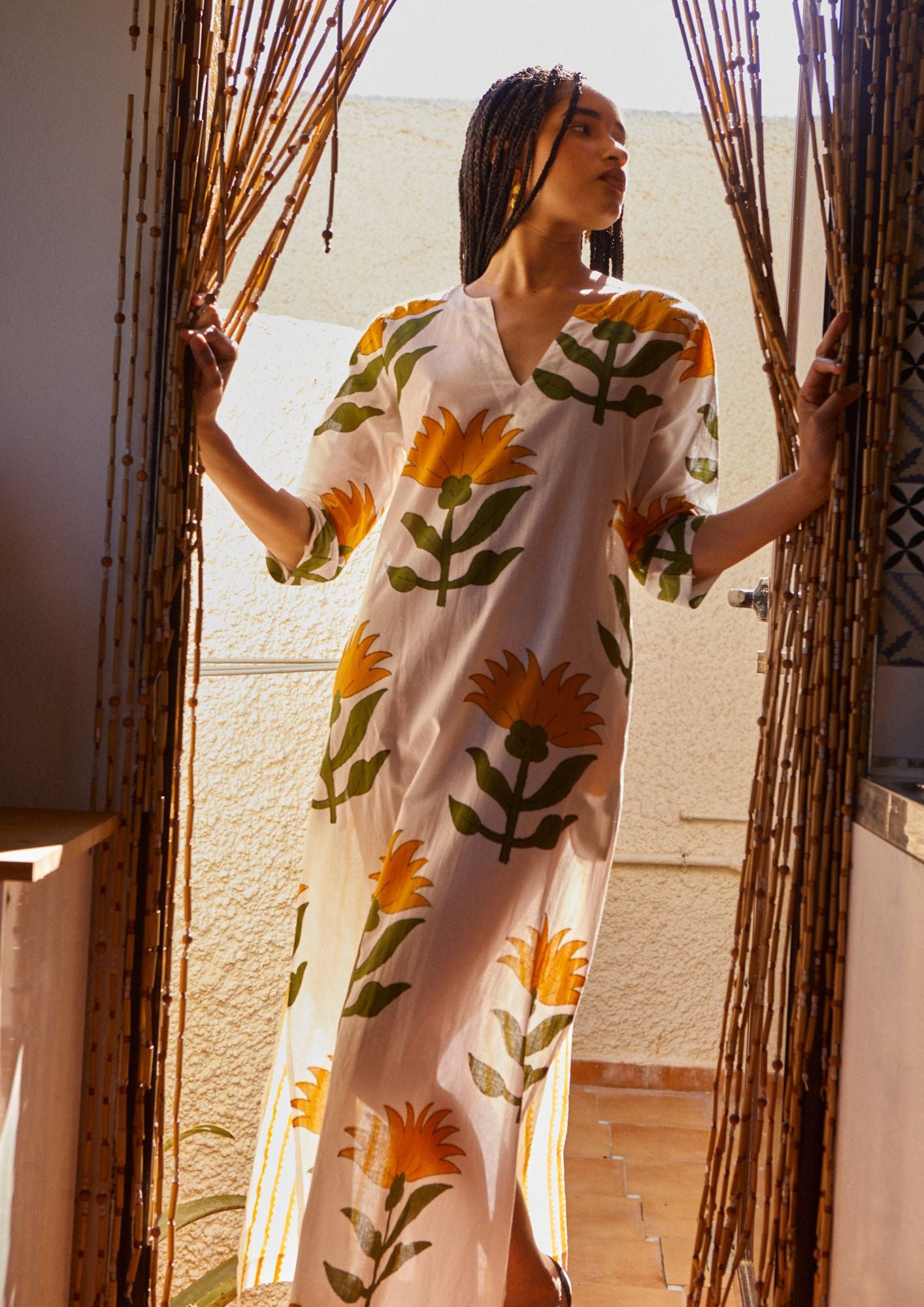 maxi dress with sunflowers Sunflowers Long Tunic S