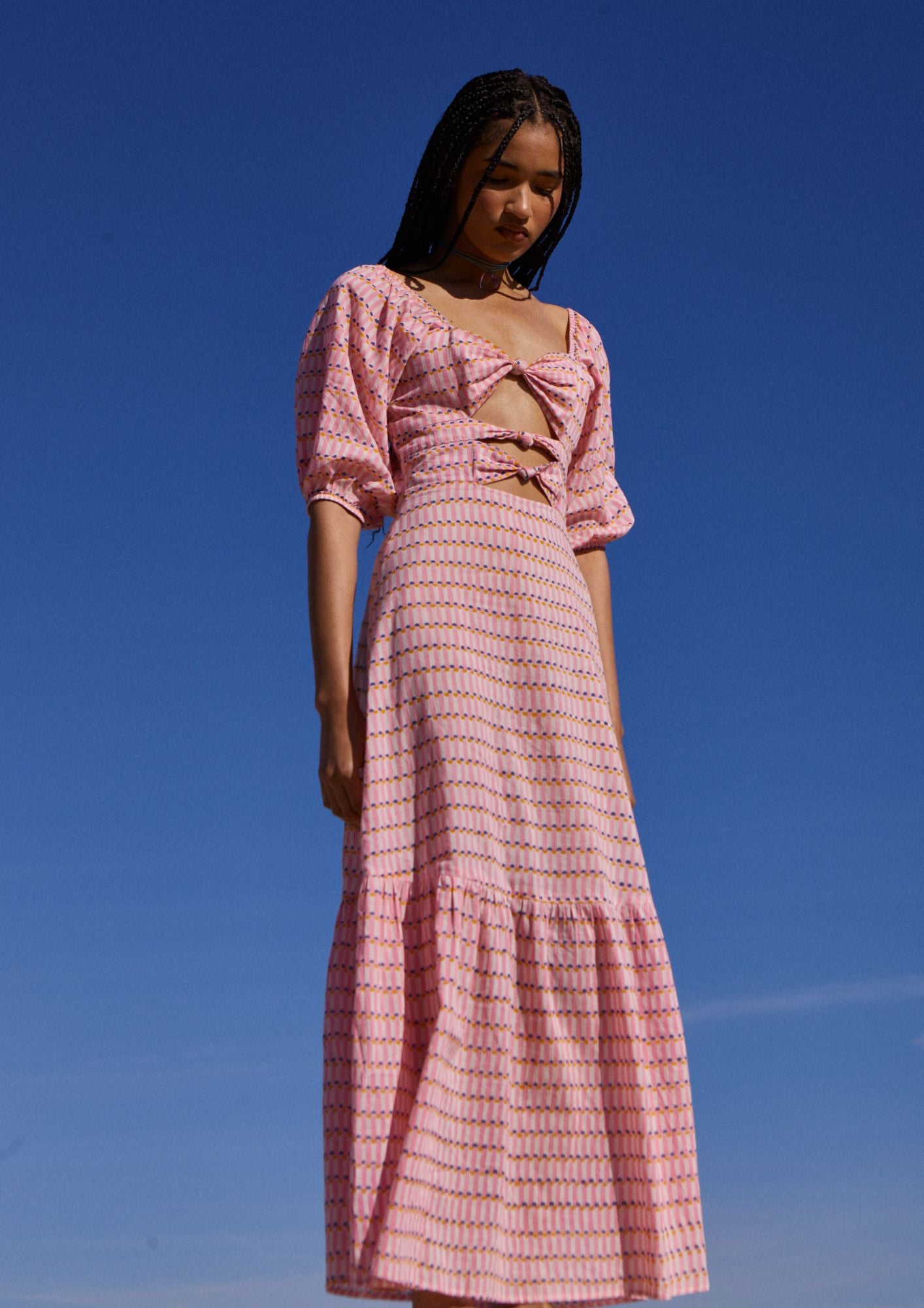 Pink Cutout Dress – Babbaki