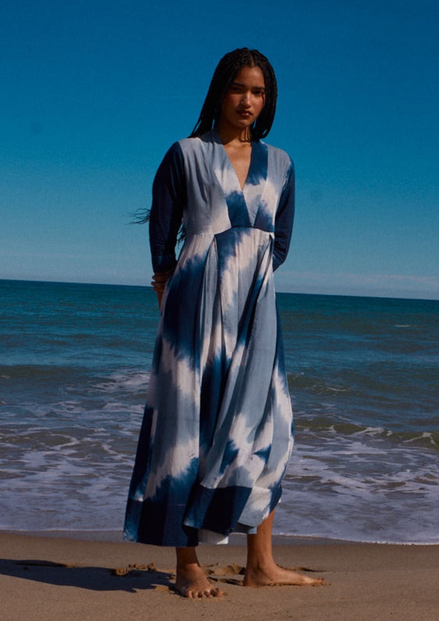 Alima Tie Dye Blue Dress