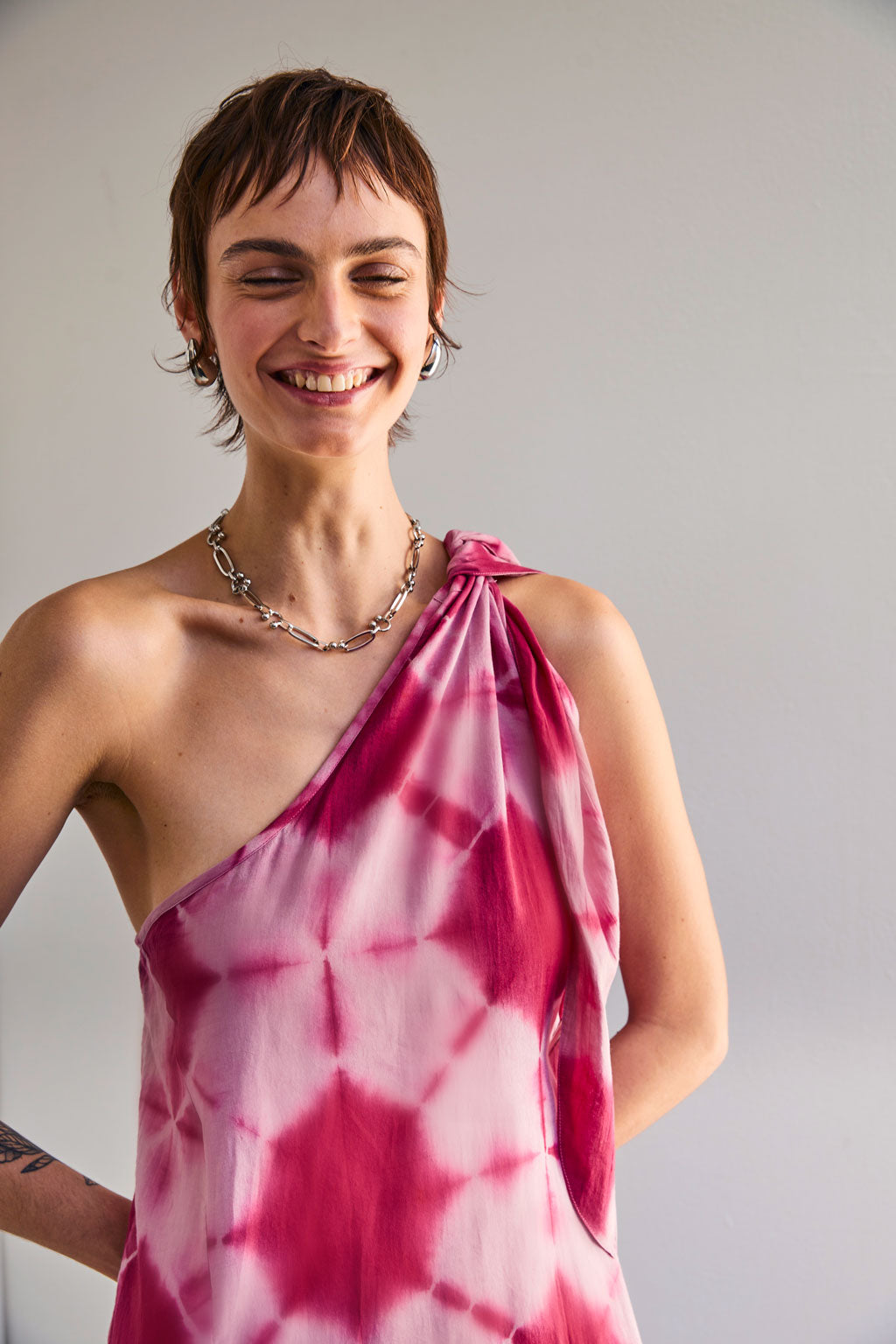 Asymmetrical Tie-Dye Dress