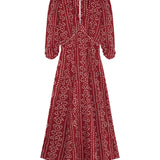 Draped bhandej midi dress