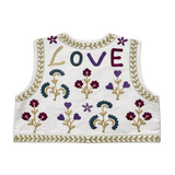 Chaleco bordado Love blanco