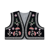 Chaleco bordado Love negro