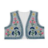 Chaleco bordado Love gris