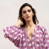 Vestido Abullonado Morado