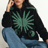 Veste brodée Harmony turquoise