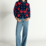 Chaqueta Love bordada roja