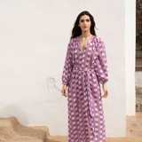 Vestido Abullonado Morado