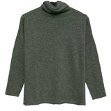 Jersey Verde Musgo cuello alto Cashmere
