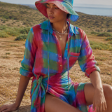 Camisa Pocket Tie-dye Madras