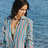 Camisero Corto Stripes Azul