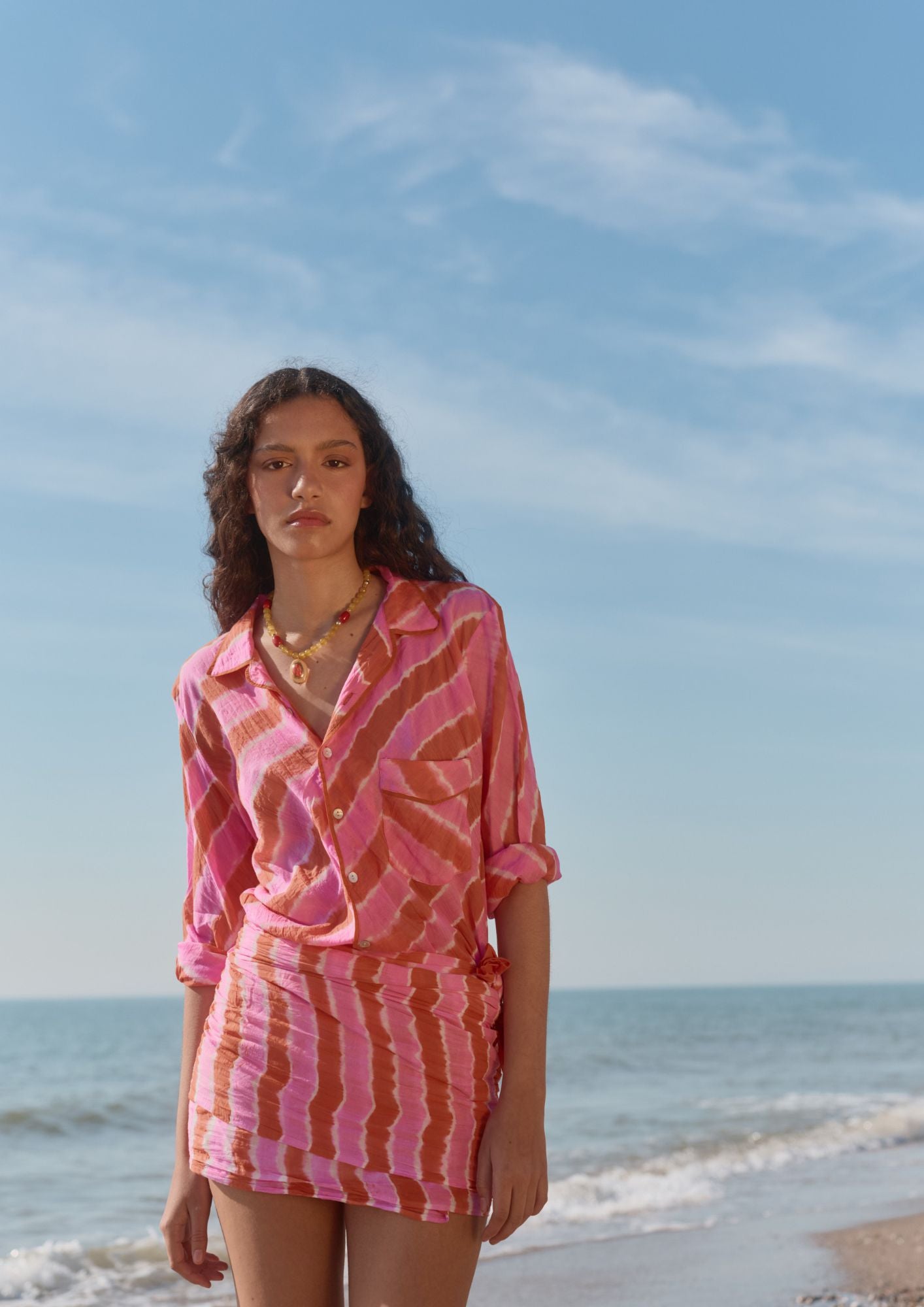 Pareo Tie Dye Sunset pink