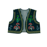 Chaleco bordado Love azul medio