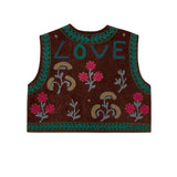 Chaleco bordado Love chocolate