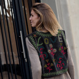 Chaleco bordado negro