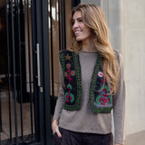 Chaleco bordado negro