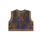 Chaleco bordado Love gris