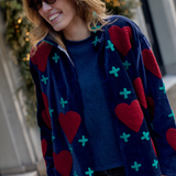 Chaqueta Love bordada fresa