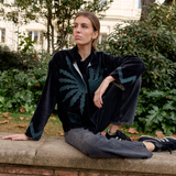 Harmony jacket embroidered in fir green