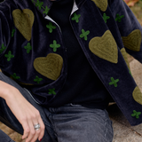 Chaqueta Love bordada kaki