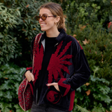 Chaqueta Harmony bordada granate