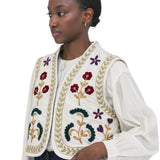 Chaleco bordado Love blanco