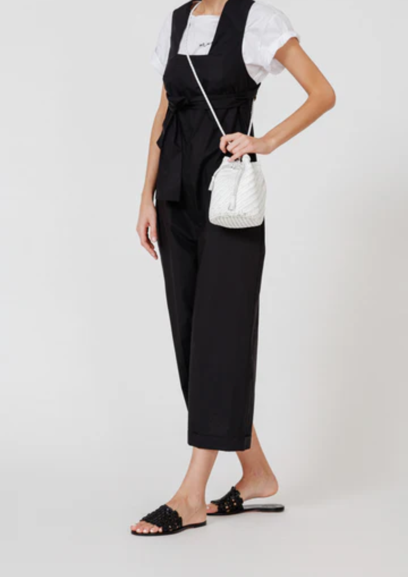 Bolso Pompom Charm White