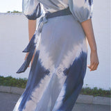 Falda Cruzada Tie Dye Azul
