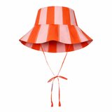 Reversible Orange Striped Hat