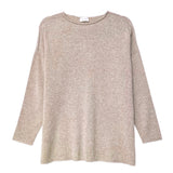 Jesey Beige Leña cuello redondo Cashmere