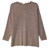 Jesey Marrón Leña cuello redondo Cashmere