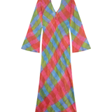 Tunique biais tie-dye madras