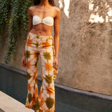 Pantalón Flare Tie Dye Green