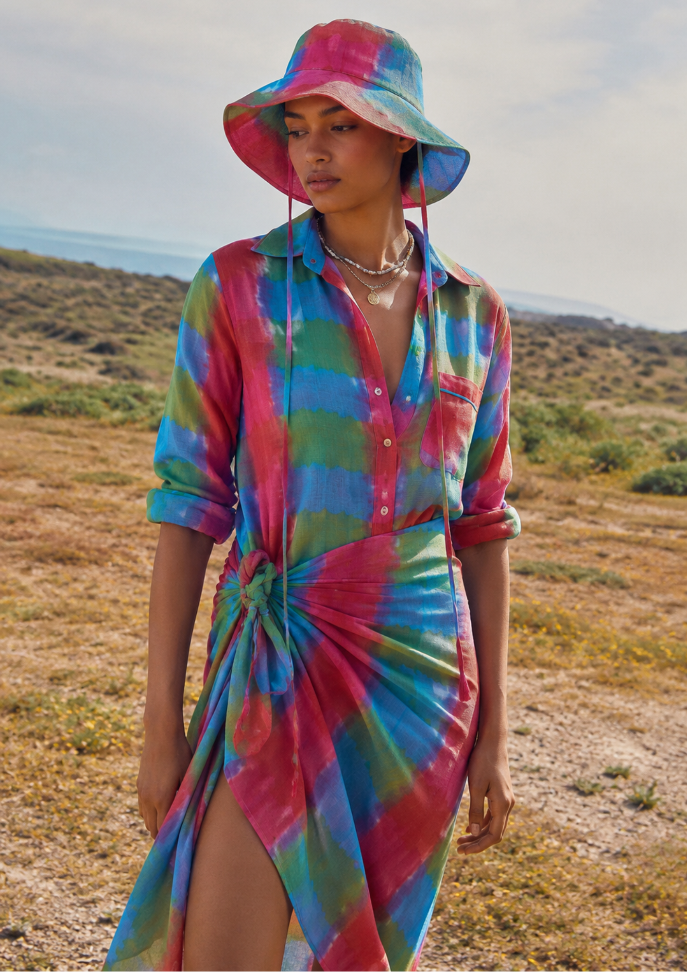 Paréo tie-dye Madras