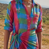 Camisa Pocket Tie-dye Madras
