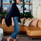 Poncho Cashmere Ava Azul Marino