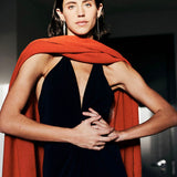 Poncho Cashmere Ava Naranja