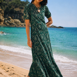 Green Damask Saler Dress