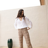 Pantalón Geométrico Marrón