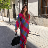 Tunique biais tie-dye madras