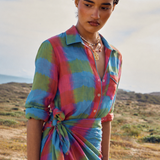 Camisa Pocket Tie-dye Madras
