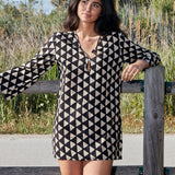 Túnica Corta Negra Triángulos