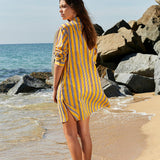 Camisero Corto Stripes Amarillo