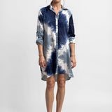 Camisero Corto Tie Dye Azul