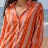 Andros Orange Stripes Dress