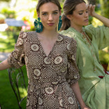 Vestido Cruzado Geométrico