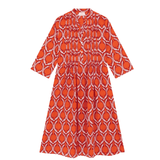 Vestido Pliegues Anaran Naranja