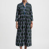 Vestido Pliegues Anaran Verde